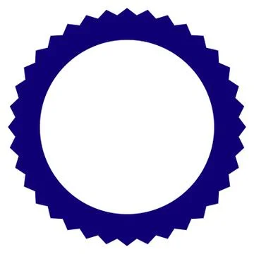 Rosette Seal Frame Template Stock Illustration