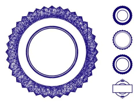 Rosette Seal Frame Web Vector Mesh Illustration Stock-Illustration