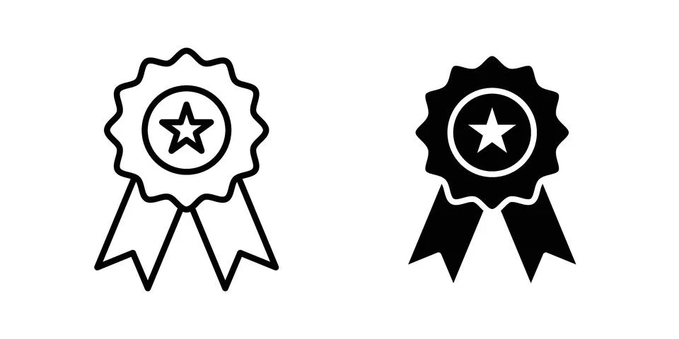Rosette stamp icon concept. best for web design Stock Illustration
