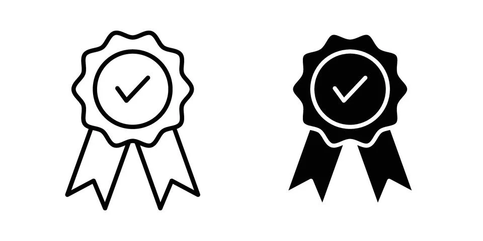 Rosette stamp icon graphic element. web icon set Stock Illustration