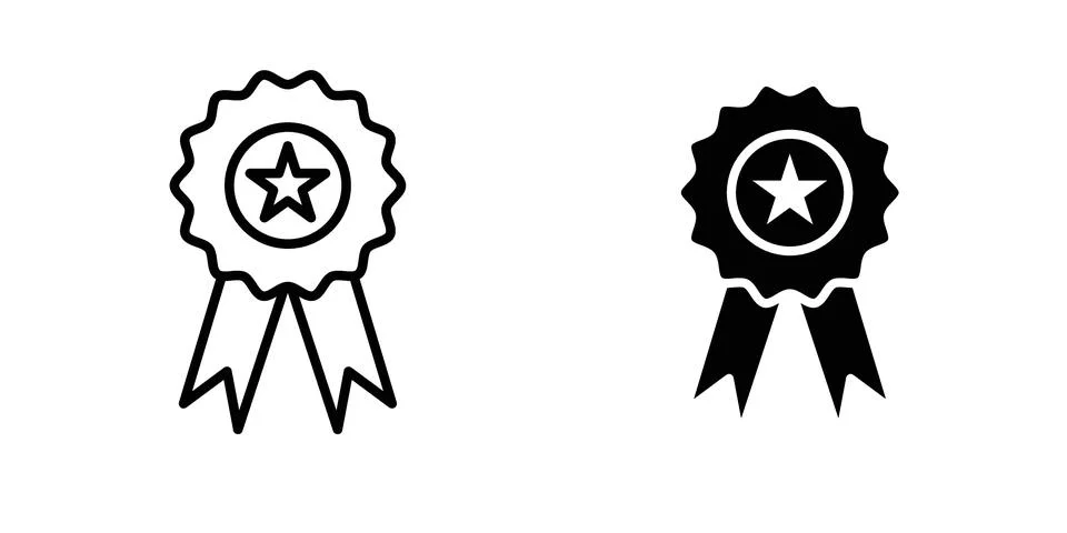 Rosette stamp icon vector design illustrations Stock Illustration
