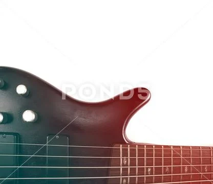 Rosewood bass guitar deck and neck with gradient effect Stock Photos