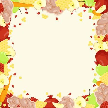 Rosh Hashanah frame Stock Illustration