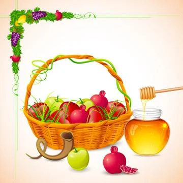 Rosh Hashanah Stock Illustration