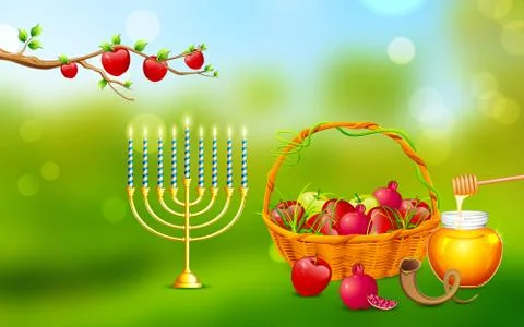 Rosh Hashanah Stock Illustration
