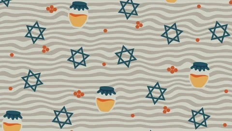 Rosh Hashanah Pattern Background Stock Footage 284963033