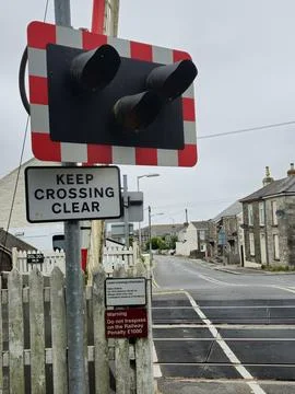 Roskear level crossing 写真素材
