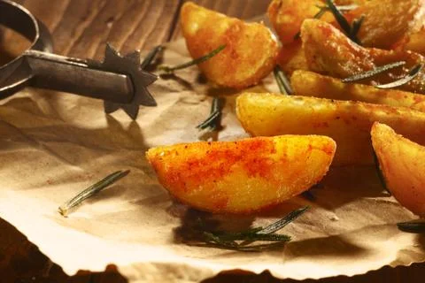 Rosmary potatoes Stock Photos