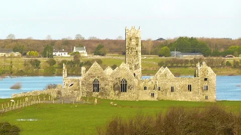 Ross Errilly Friary Stock Footage 90235367