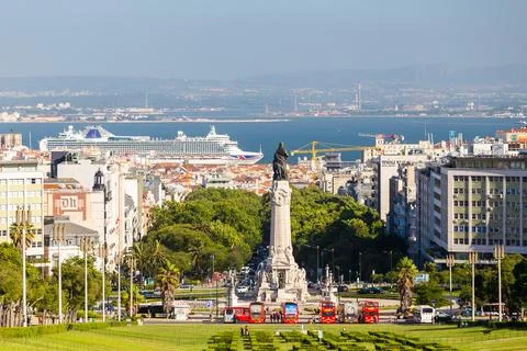 Rossio Square in Lisbon Stock Photos