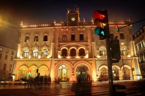 Rossio train station Stock Photos