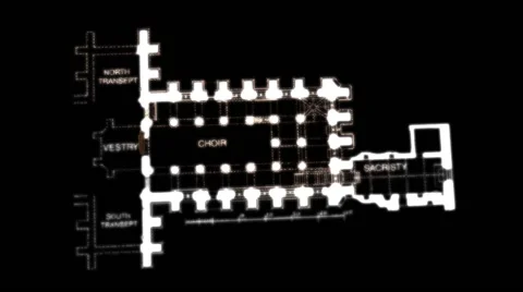 Rosslyn Chapel Rising From Groundplan Stock-Footage 65206428