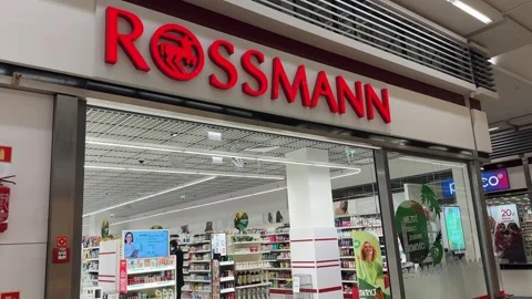 Rossmann store front logo Stock Footage 255634754
