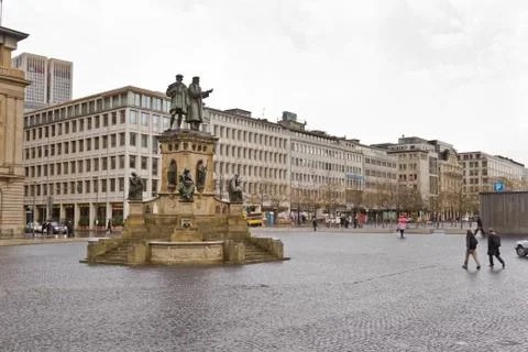 Roßmarkt square statue 스톡 사진