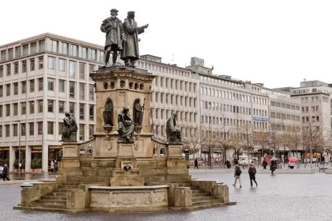 Roßmarkt square statue 스톡 사진