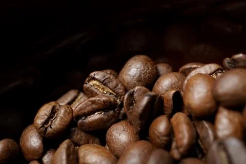 Rosted coffee beans Foto stock
