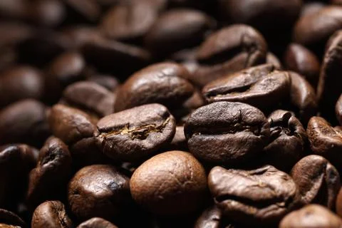 Rosted coffee beans Foto stock