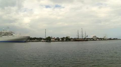 Rostock, Warnow, Germany Stock Footage 40862808