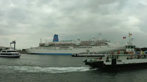 Rostock, Warnow, Germany Stock Footage 40871146