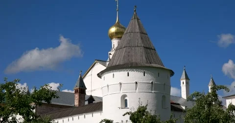 Rostov Kremlin. Tower. The Golden ring of Russia. Rostov Veliky Stock Footage 65415532