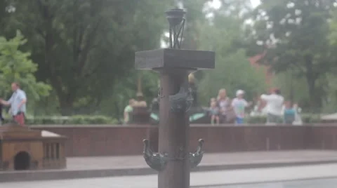 Rostral column Petersburg in a nutshell 스톡 동영상 52837299