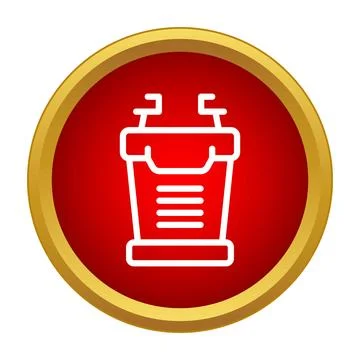 Rostrum icon representing public speaking and debate Stock Illustration