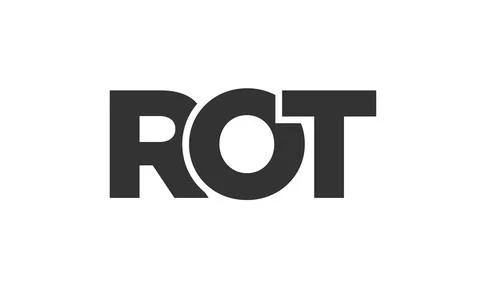 ROT logo design template with strong and modern bold text. Initial based ve.. Stock Illustration
