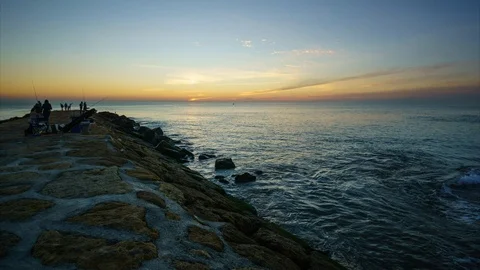 Rota Spain at Dusk Time-Lapse Stock Footage 99567915