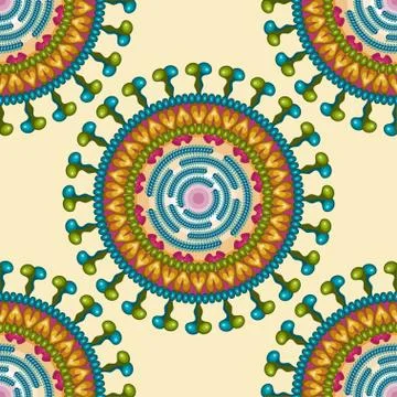 Rota virus. Seamless pattern. Eps 10. Stock Illustration