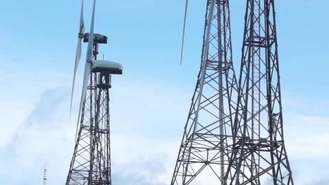 Rotar moving on wind mill Stock Footage 77805639