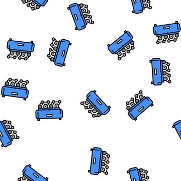 Rotary air compressor vector seamless pattern Ilustração Stock