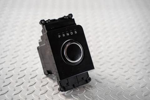 Rotary automatic gear selector isolated on white background Foto stock