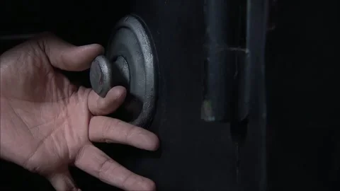 Rotary combination lock Stock Footage 249512326