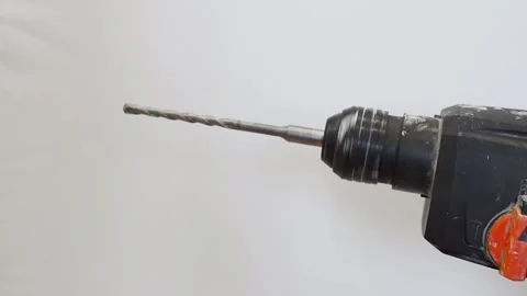 Rotary drill bit, object on white background Stock Footage 321418507