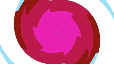 Rotary flat design star background animation, swirl star rotation movement, loop Stock Footage 125863161