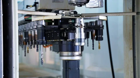 Rotary head cnc milling machine high tech machine Stock-Footage 105483111
