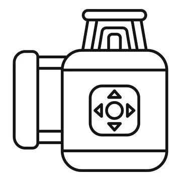 Rotary laser level measuring construction tool icon Illustrazione stock