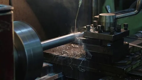 Rotary lathe machine Stock Footage 82702783