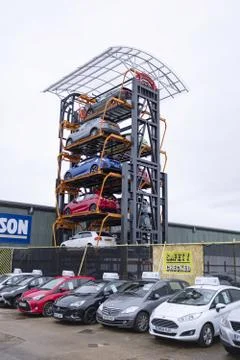 Rotary parking system Foto stock