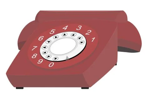 Rotary phone Stock Illustration