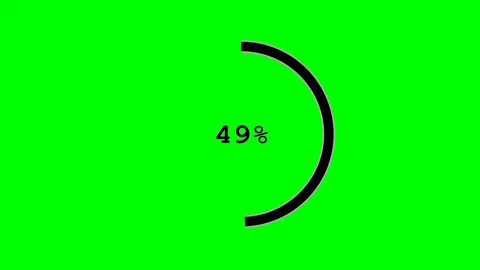 Rotary progress bar  in green screen. Stock Footage 259831797