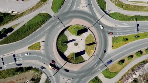 Rotary Traffic Stock Footage 200139729