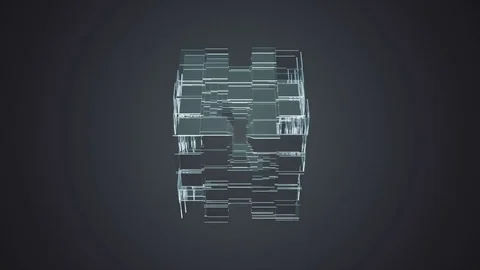 Rotate Abstract Cube, 3d Loopable Animation 4k Vidéo 71439385