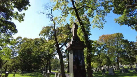 ROTATE AROUND GRAVE Stock Footage 187158262