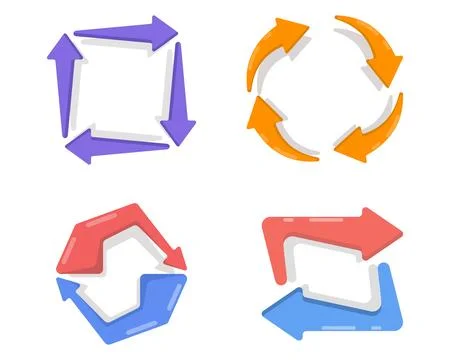 Rotate arrow icon set featuring refresh Stock Illustration