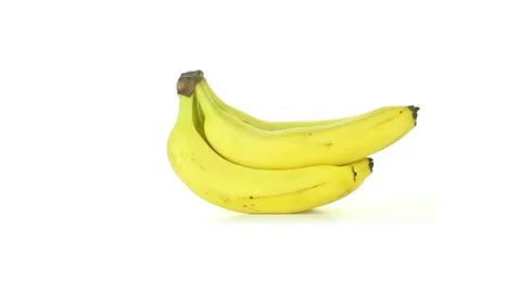Rotate bananas on white background Stock Footage 37449891