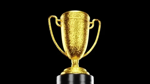 Rotate the camera 360 degrees around the golden metal goblet. Vidéo 248912005