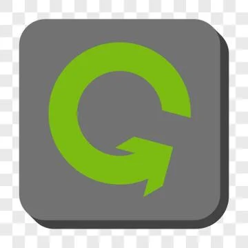 Rotate CCW Rounded Square Button Illustrazione stock