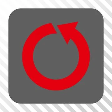 Rotate CCW Rounded Square Button Illustrazione stock