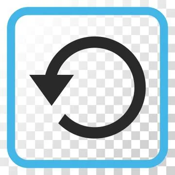 Rotate CCW Vector Icon In a Frame 스톡 일러스트